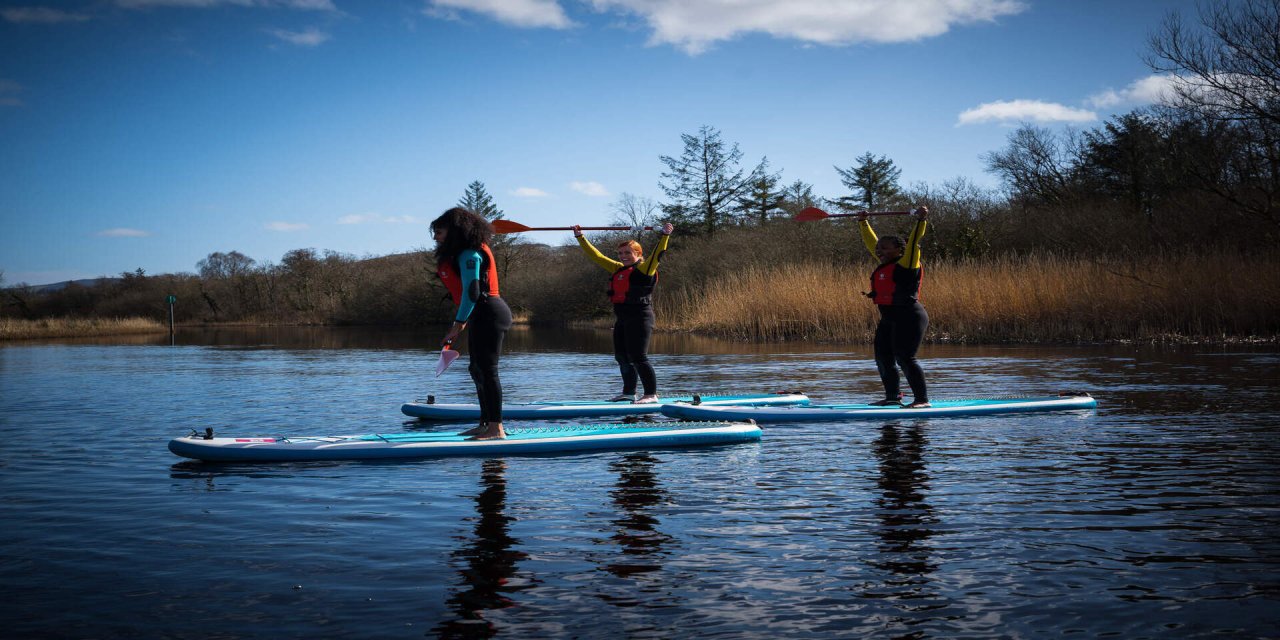 stand up paddle boarding session